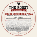 Bourbon Chicken Pizza label — The Roost by Henn House BBQ