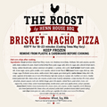 Brisket Nacho Pizza label — The Roost by Henn House BBQ