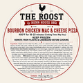 Bourbon Chicken Mac & Cheese Pizza label — The Roost by Henn House BBQ